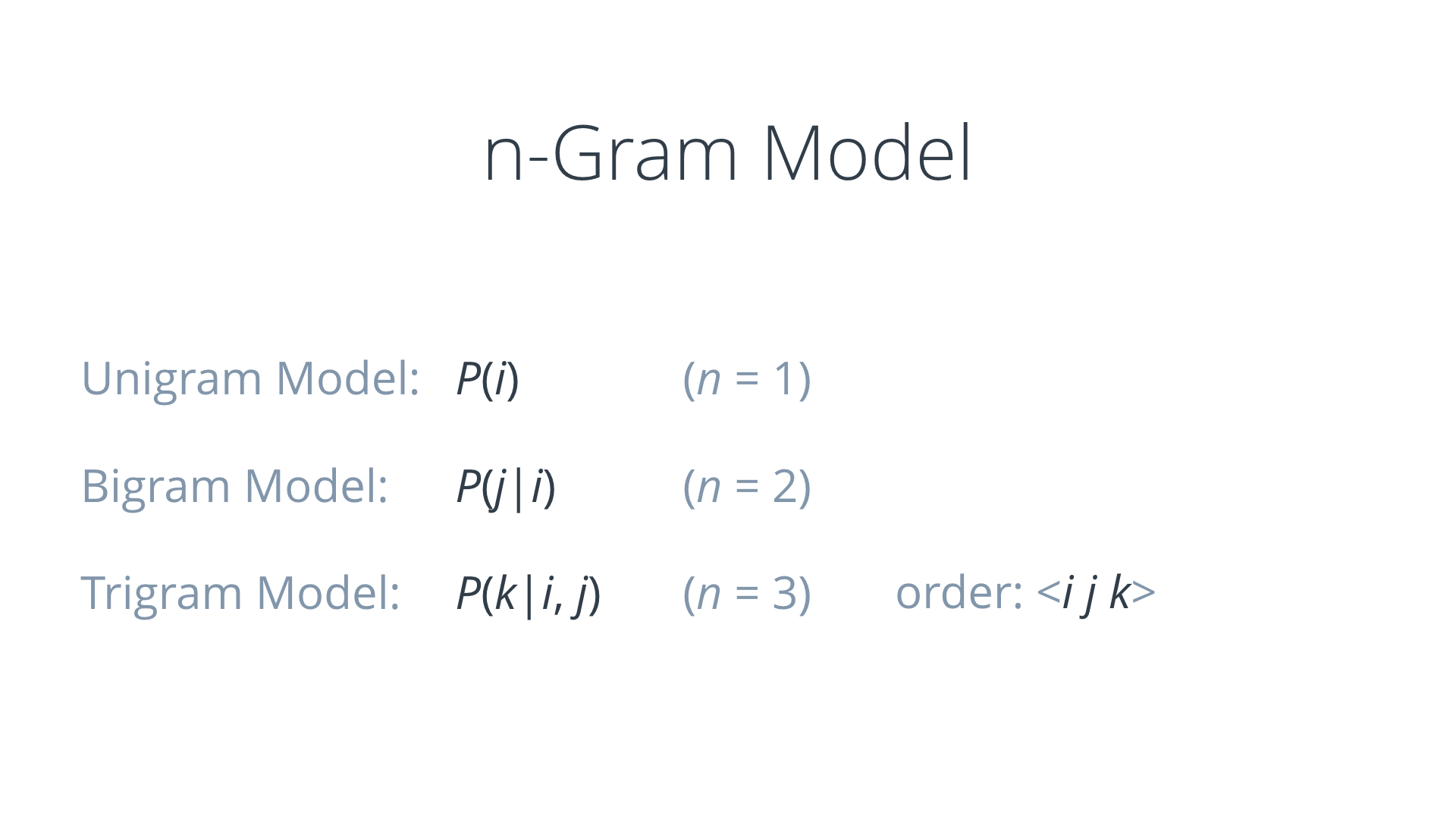 n-Gram Model